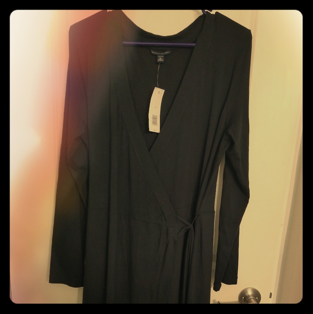 Banana Republic black wrap dress